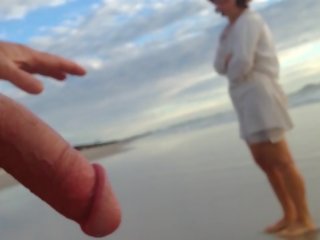 Δημόσιο ανέγερση γυμνός παραλία encounter μεταξύ ms και αρσενικός επιδειξίας