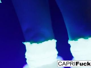 Black-light Painted Hottie gets a Good Fucking
