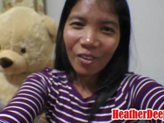 10 Weeks Pregnant Thai Teen Heather Deep Gives Blowjob